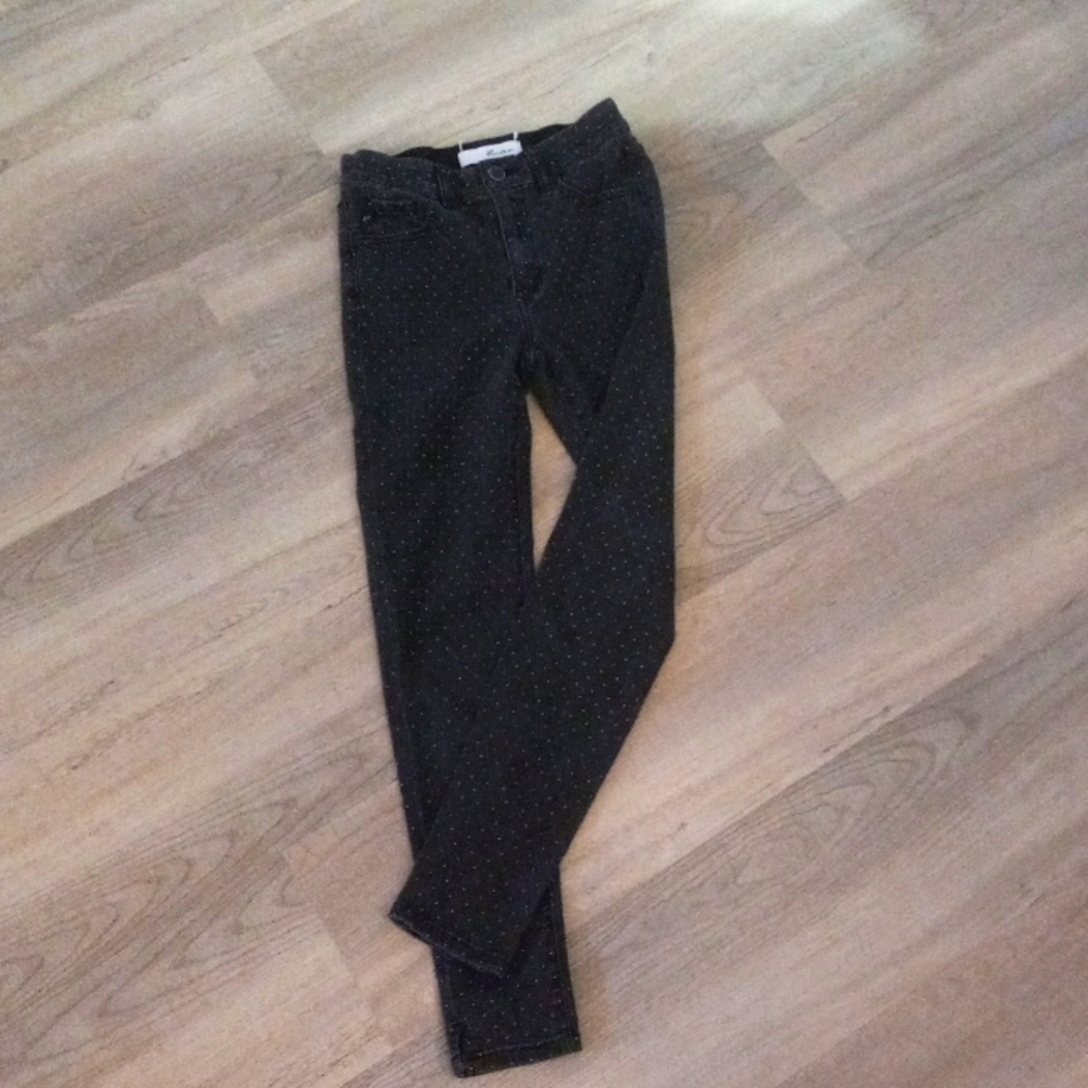 KaaCan Women's size 24 black and white polka dot skinny jeans